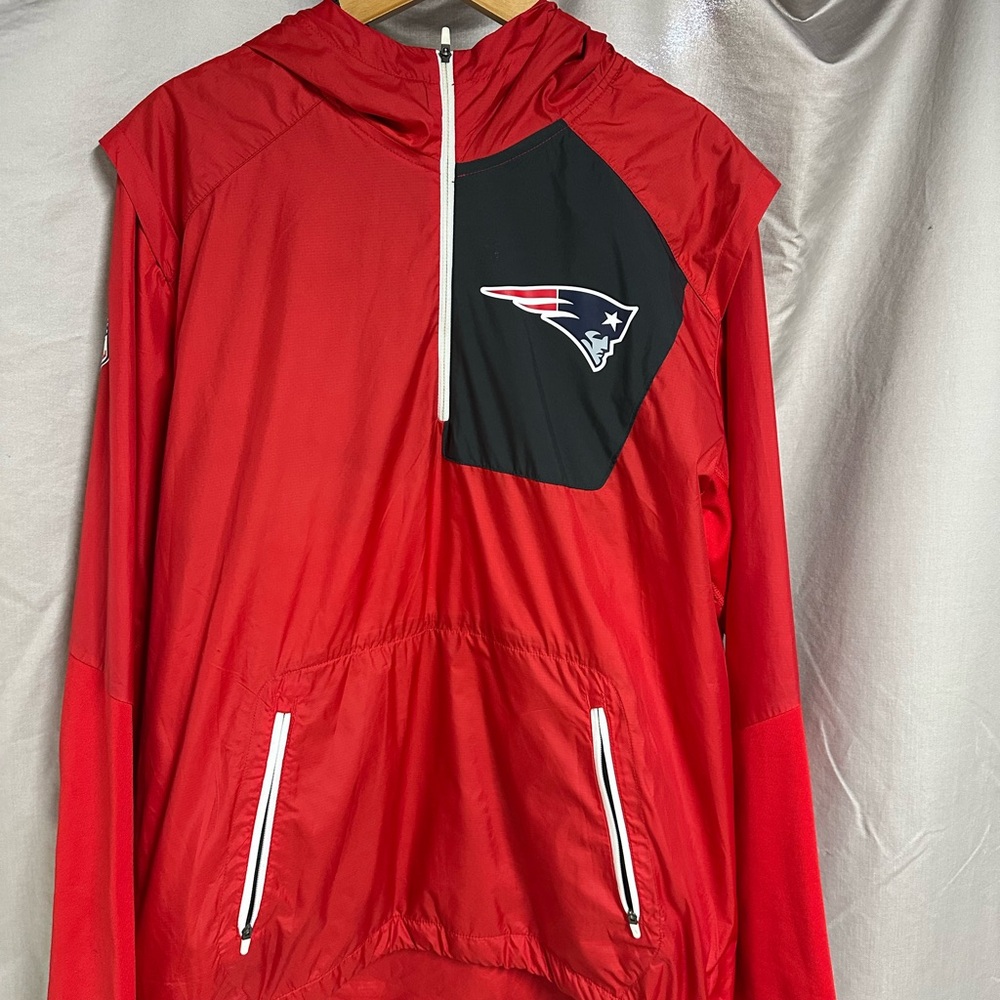 Nike New England Patriots 1/4 Zip Hooded Jacket size Large